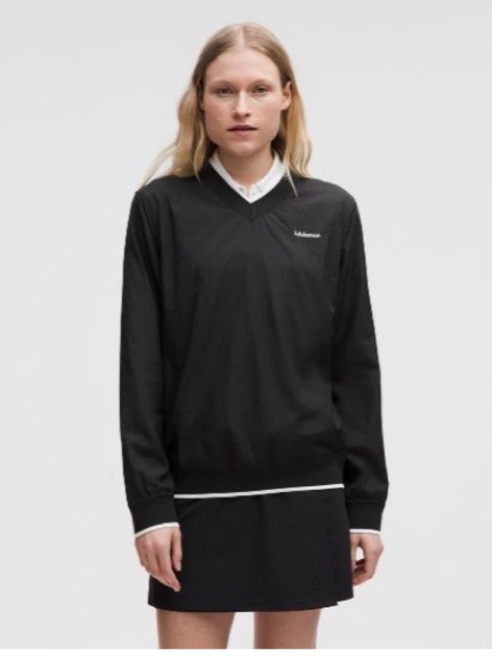 🍋 Lightweight Water-Repellent Golf Shell | Black/White | XS